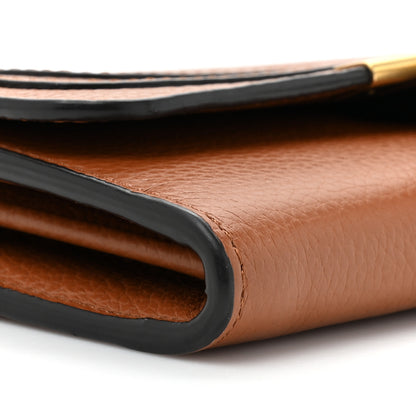 Chloe Calfskin Marcie Continental Flap Wallet Tan 10 of 14