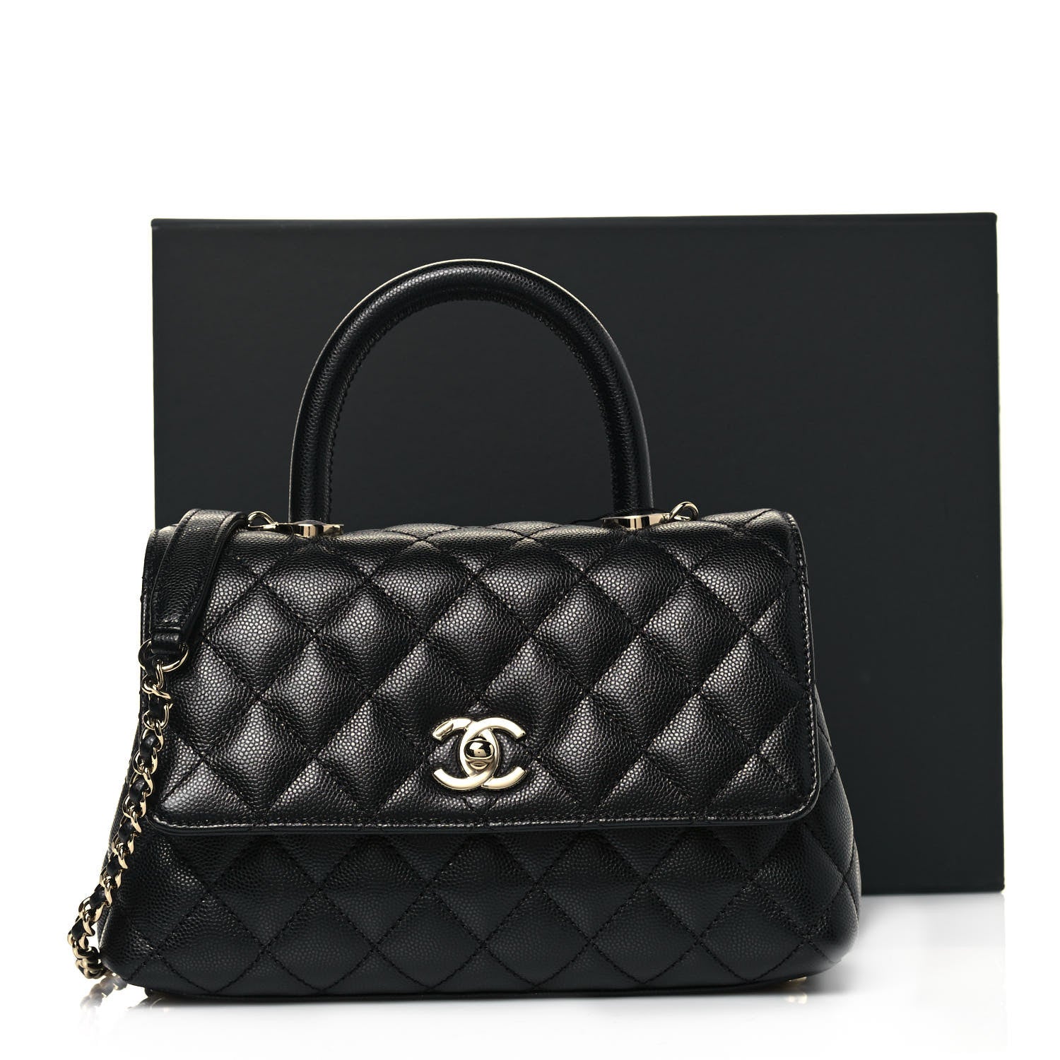 Chanel Caviar Quilted Mini Coco Handle Flap Black 13 of 13