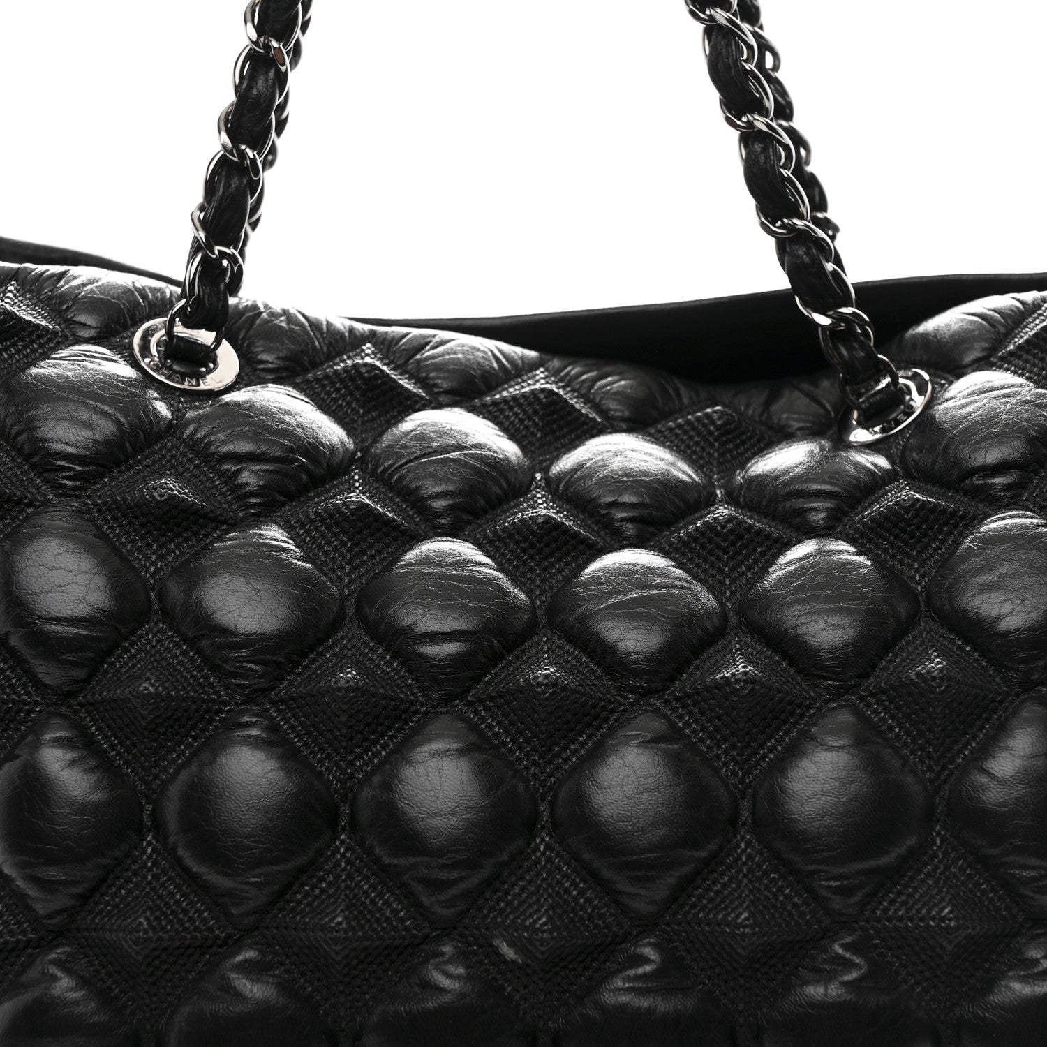 Chanel Glazed Lambskin Quilted Large Stravinsky Tote Black 10 of 12