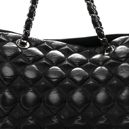Chanel Glazed Lambskin Quilted Large Stravinsky Tote Black 10 of 12
