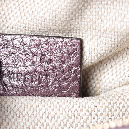 Gucci Metallic Pebbled Calfskin Mini Soho Chain Bag Purple 8 of 11