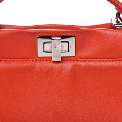 Fendi Nappa Mini Peekaboo Iconic Satchel Papavero 16 of 16