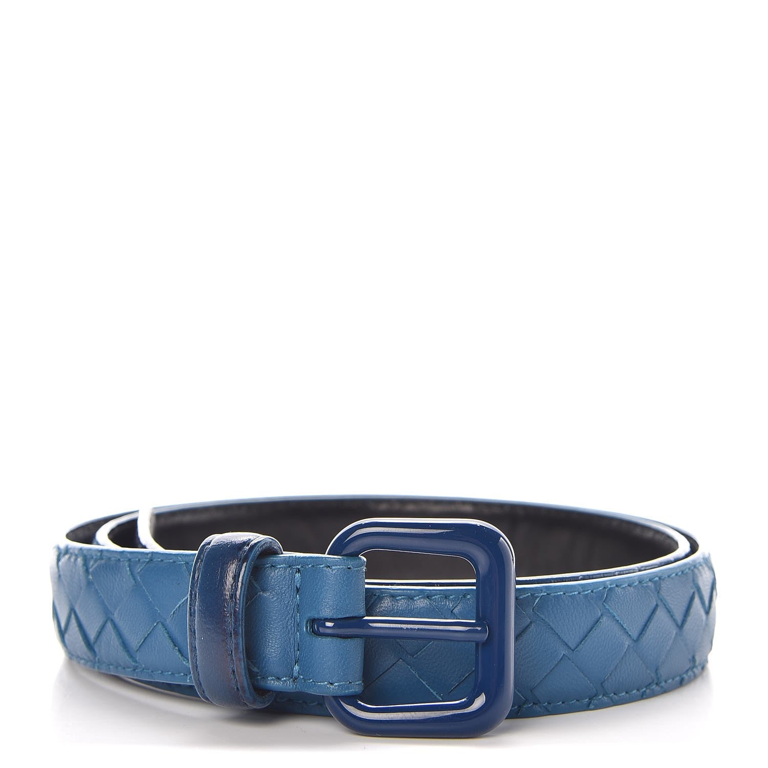 Bottega Veneta Nappa Intrecciato Belt 80 32 Blue 1 of 7