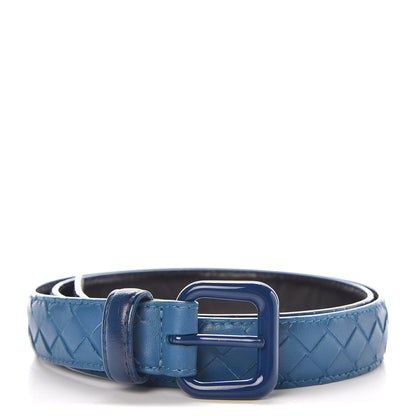 Bottega Veneta Nappa Intrecciato Belt 80 32 Blue 1 of 7