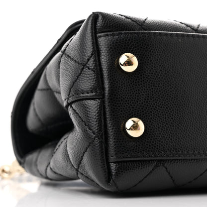 Chanel Caviar Quilted Extra Mini Coco Handle Flap Black 10 of 11