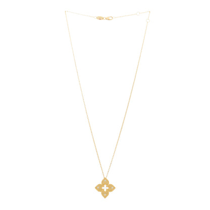 Roberto Coin 18K Yellow Gold Diamond Medium Venetian Princess Flower Pendant Necklace 3 of 6