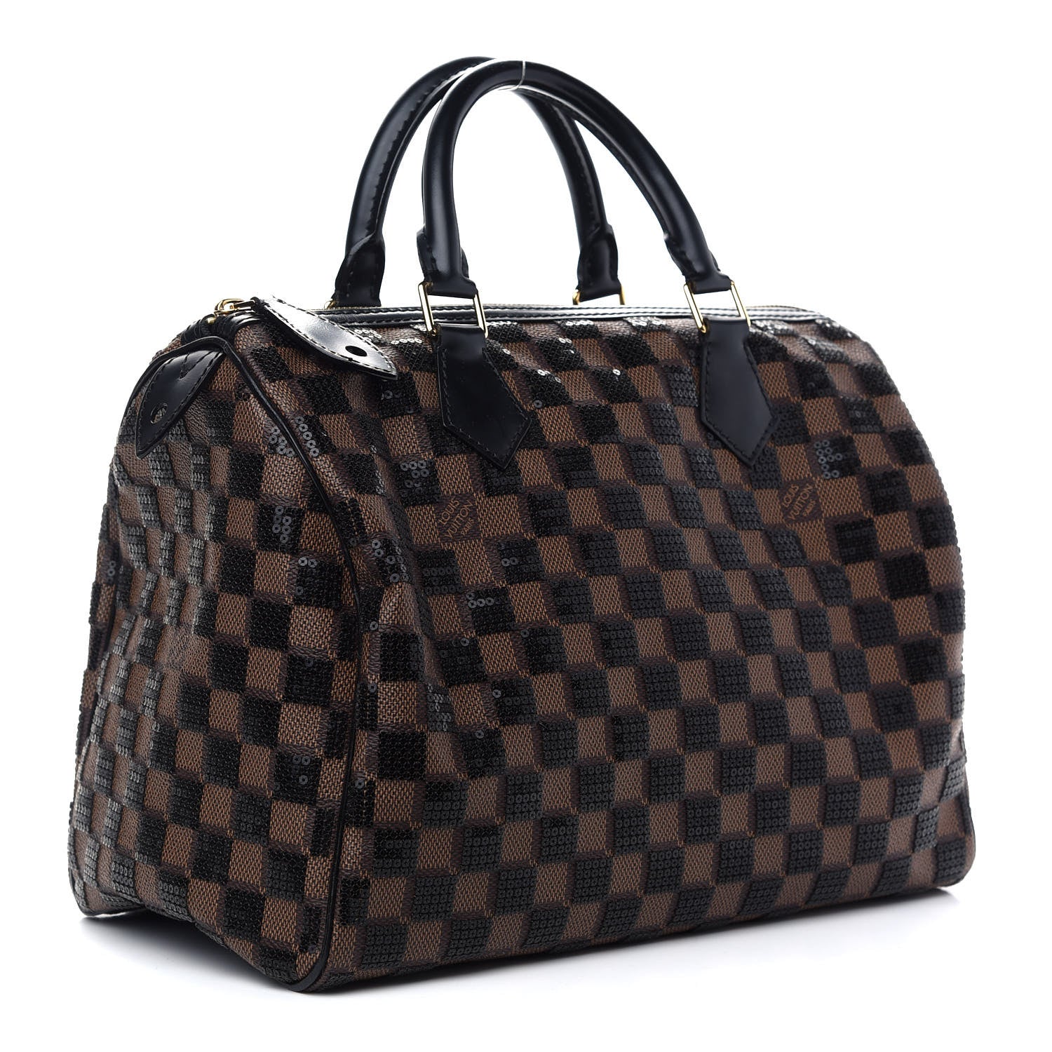 Louis Vuitton Damier Paillettes Speedy 30 Black 3 of 9