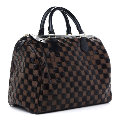 Louis Vuitton Damier Paillettes Speedy 30 Black 3 of 9