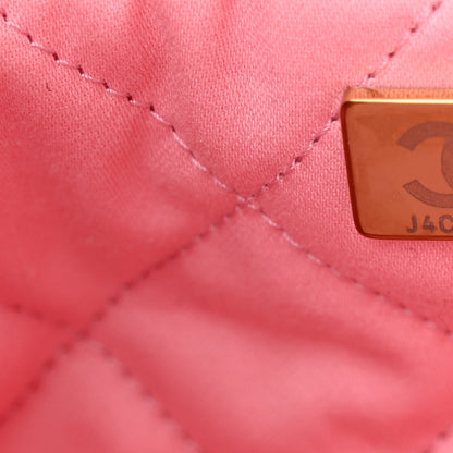 Chanel Shiny Calfskin Quilted Small Chanel 22 Light Pink 8 of 12
