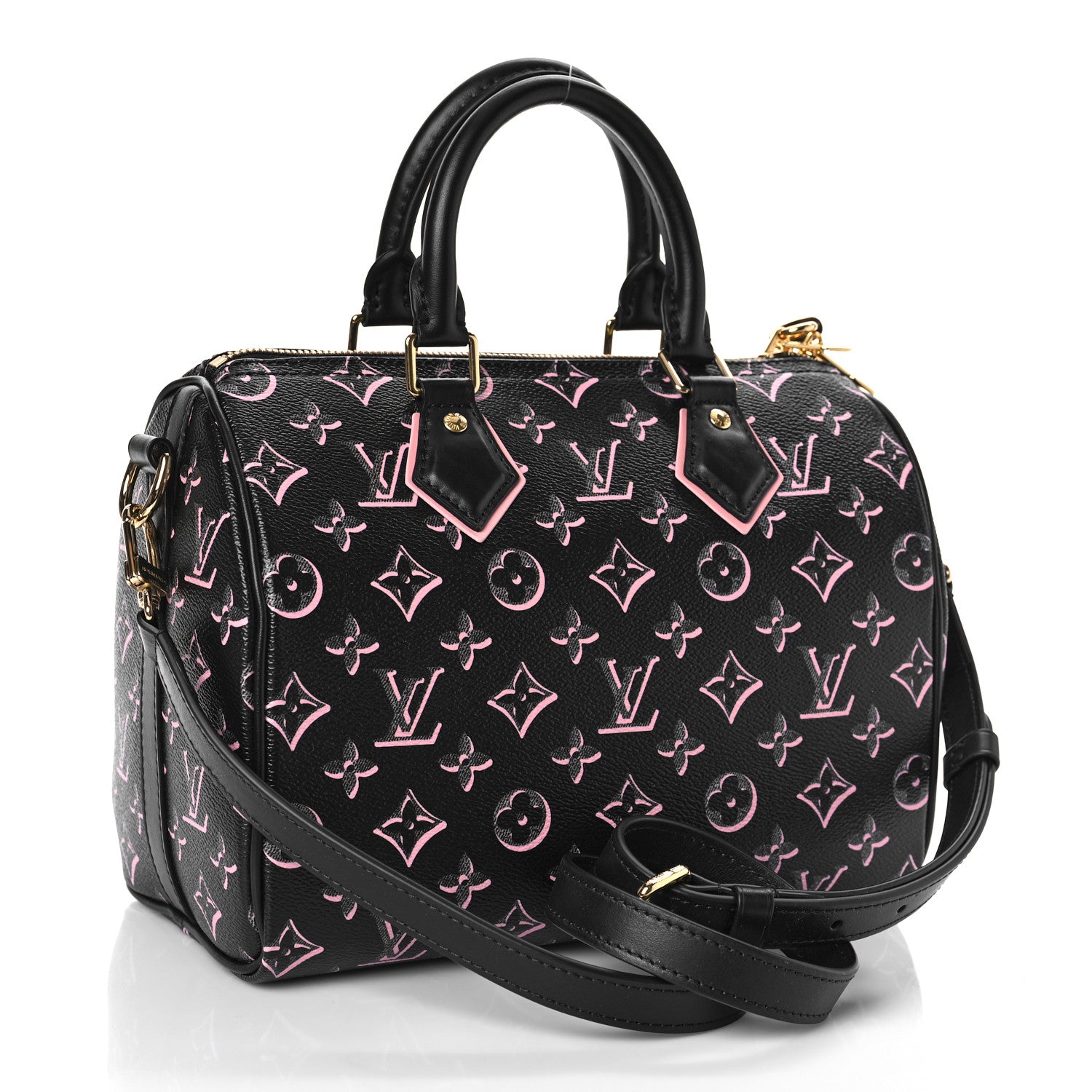 Louis Vuitton Monogram Fall for You Speedy Bandouliere 25 Black 3 of 8
