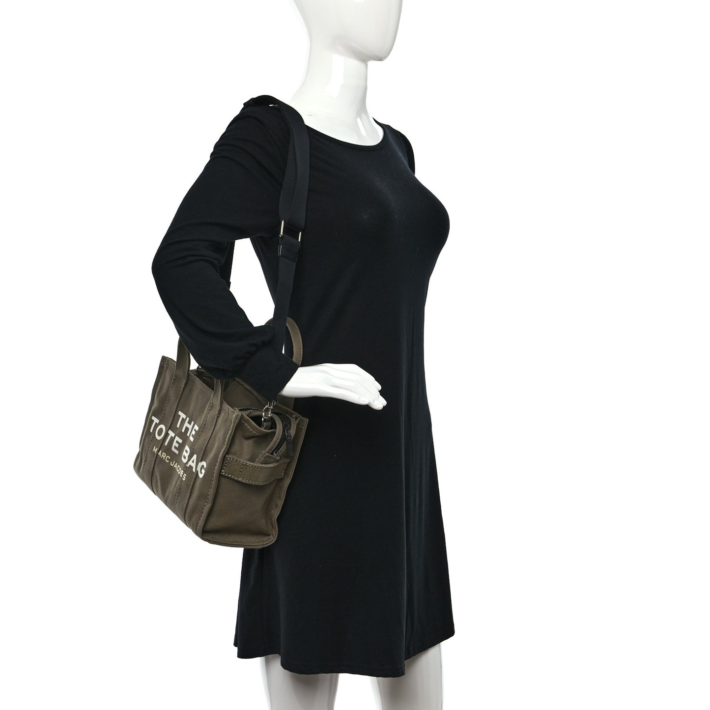 Cotton Canvas Small The Traveler Tote Bag Slate Green