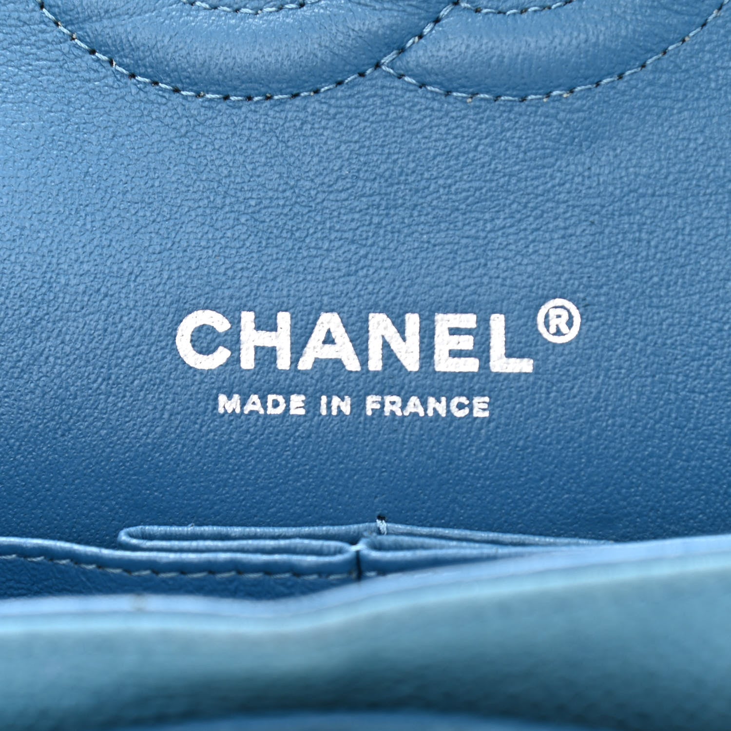 Chanel Iridescent Caviar Quilted Medium Double Flap Blue 6 of 13