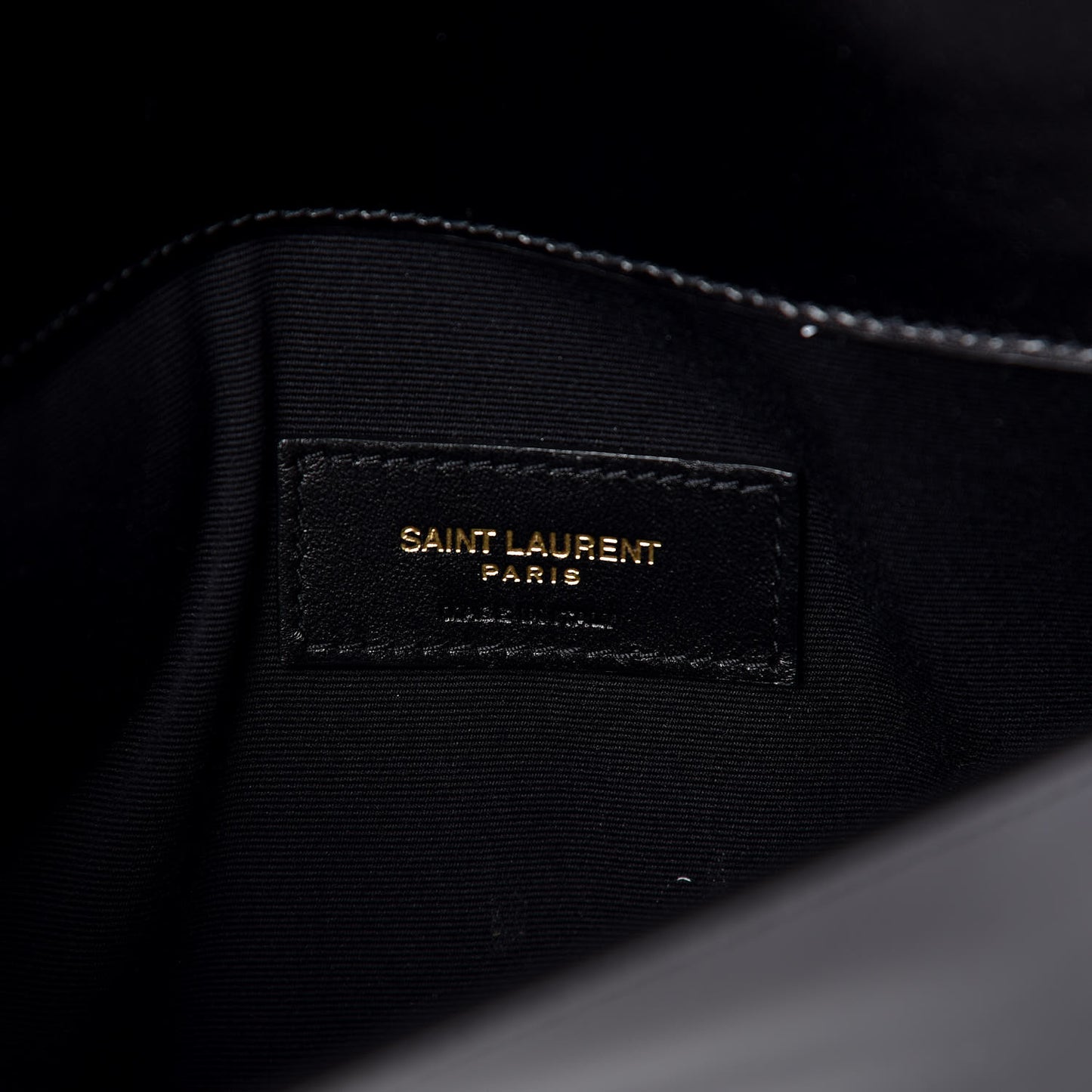 Smooth Shiny Calfskin Monogram Uptown Pouch Black