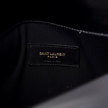 Saint Laurent Smooth Shiny Calfskin Monogram Uptown Pouch Black 6 of 7