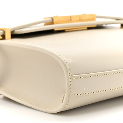 Saint Laurent Smooth Calfskin Mini Manhattan Shoulder Bag Blanc Vintage 9 of 11