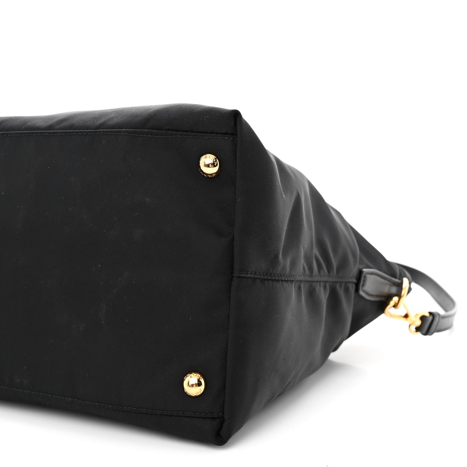 Prada Tessuto Nylon Saffiano Tote Black 11 of 12