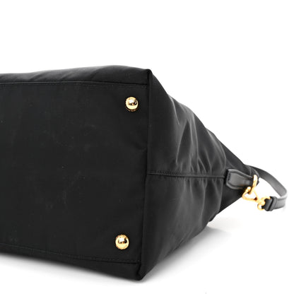 Prada Tessuto Nylon Saffiano Tote Black 11 of 12