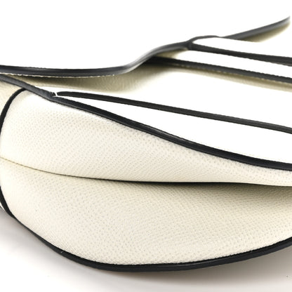 Christian Dior Grained Calfskin Saddle Bag White 9 of 10