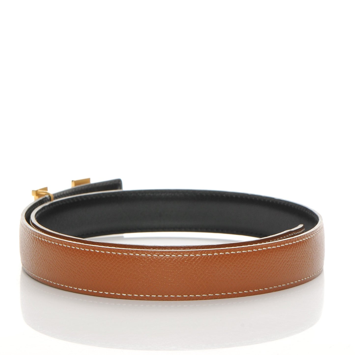 Box Togo Constance 24mm H Belt 65 Noir Gold