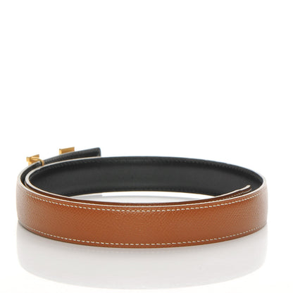 Hermes Box Togo Constance 24mm H Belt 65 Noir Gold 3 of 8