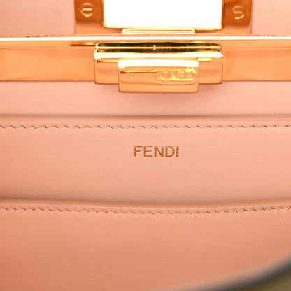 Fendi Vitello Seta Shiny Nappa Medium Peekaboo I SEE U Satchel Avocado Light Rose 6 of 12