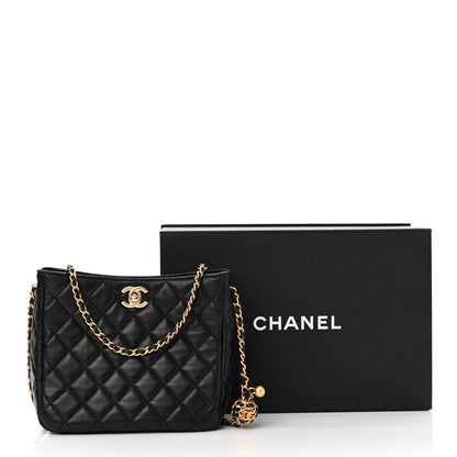 Chanel Lambskin Quilted Small Pearl Crush Hobo Black 13 of 13