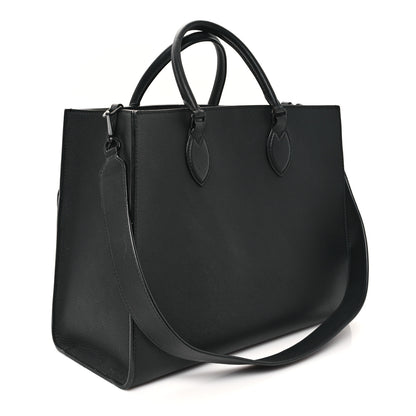 Louis Vuitton Soft Calfskin Lockme Tote MM Black 3 of 11