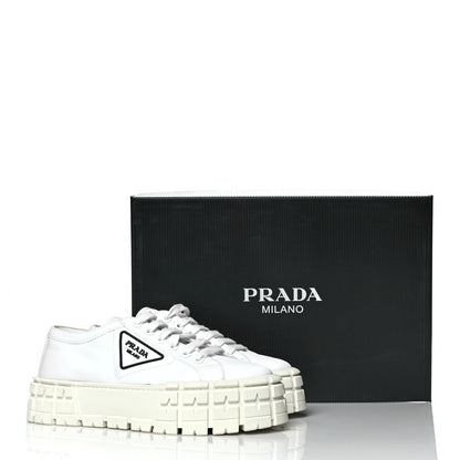 Prada Re-Nylon Gabardine Triangle Logo Double Wheel 50mm Sneakers 40 White 9 of 9