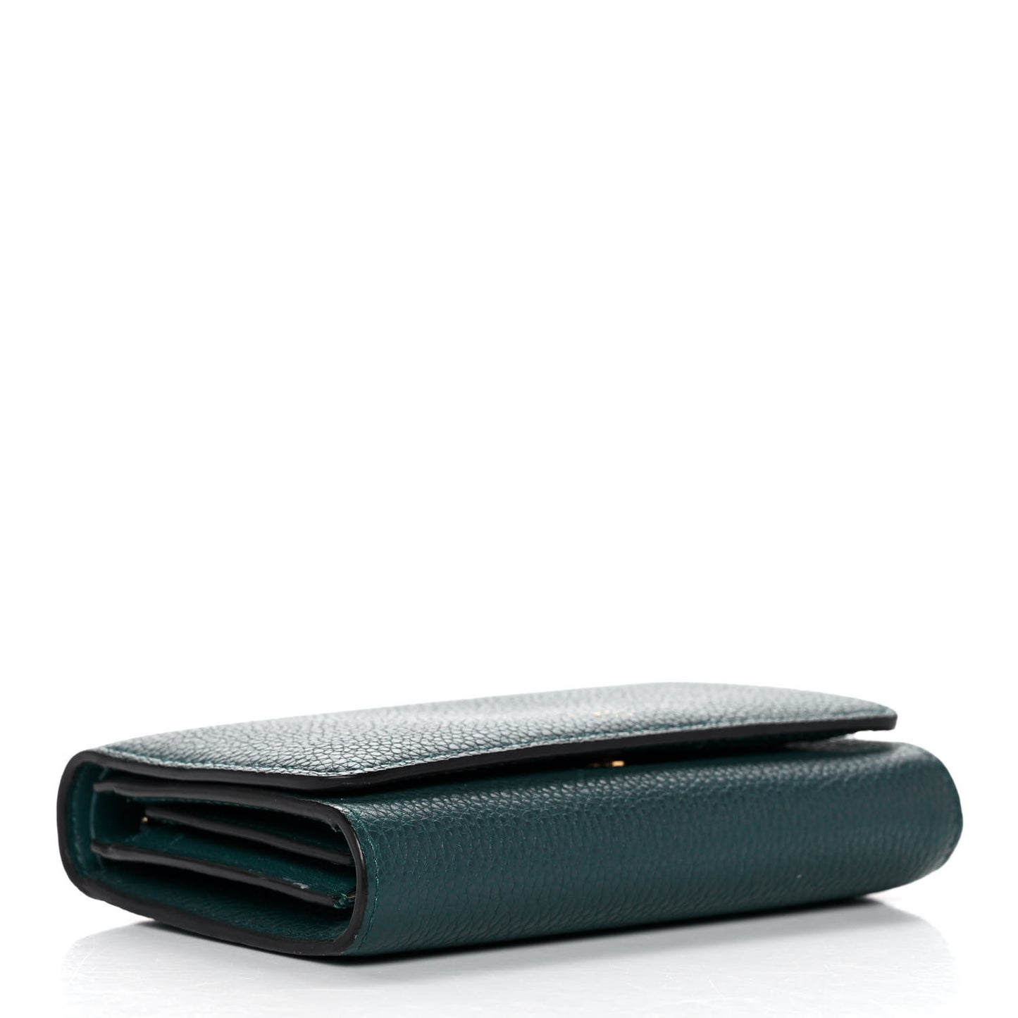 Small Classic Grain Medium Continental French Wallet Ocean Green
