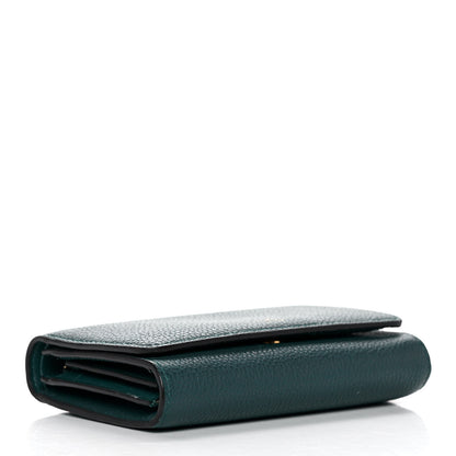 Mulberry Small Classic Grain Medium Continental French Wallet Ocean Green 4 of 13