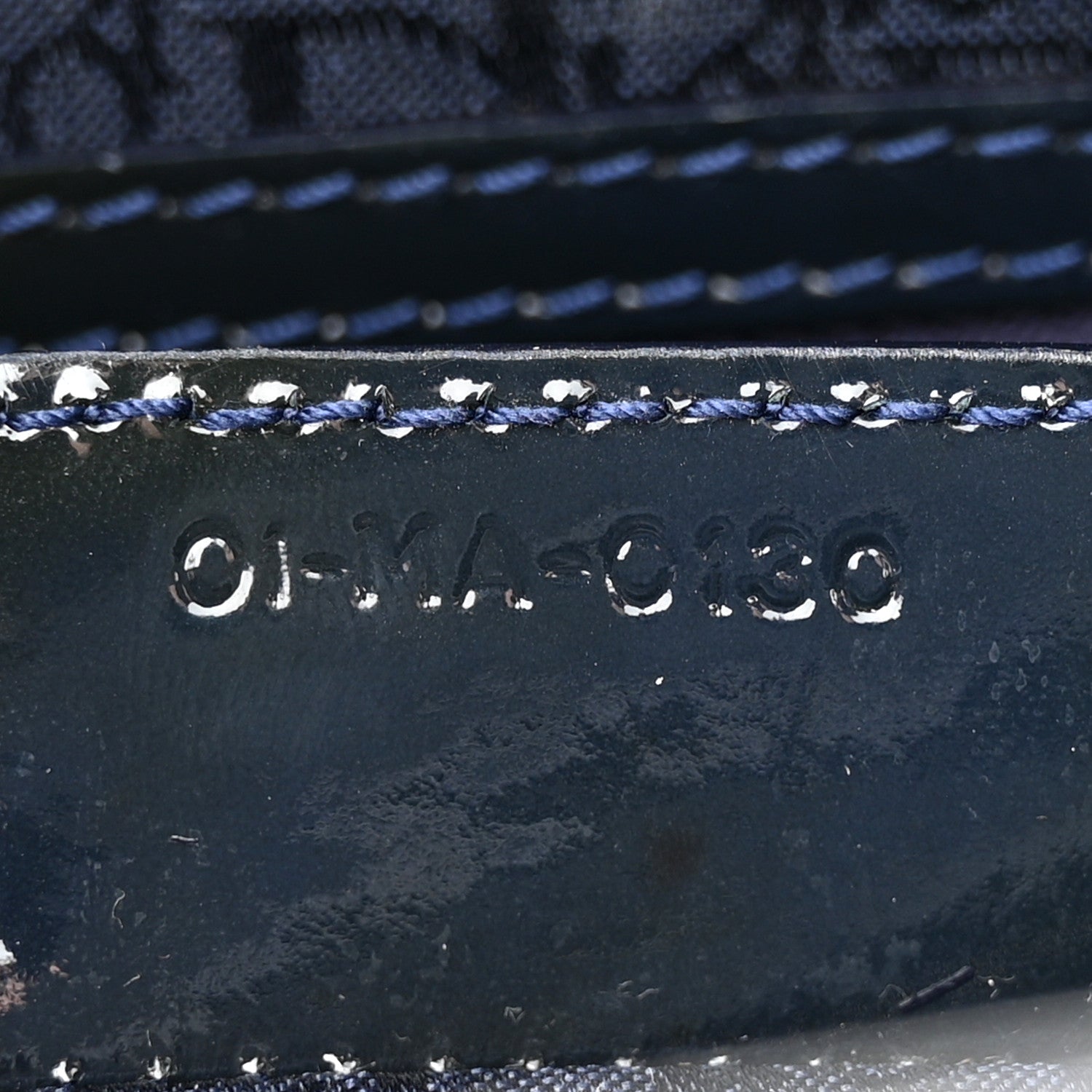 Christian Dior Patent Cannage Large Lady Dior Navy Blue 7 of 12