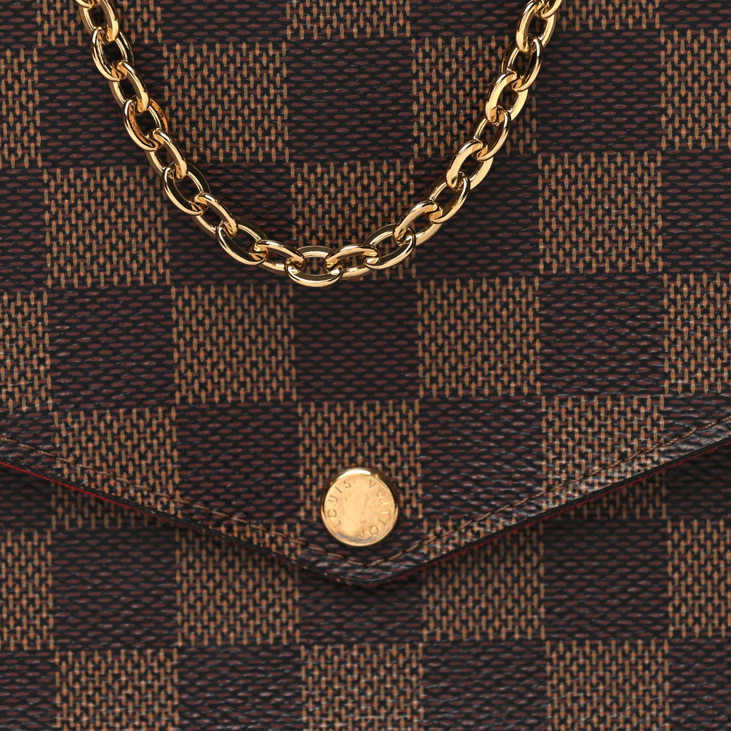 Damier Ebene Pochette Felicie Chain Wallet