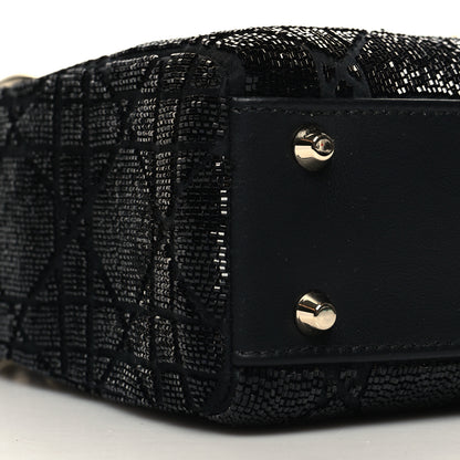 Christian Dior Lambskin Beaded Mini Lady Dior Black 9 of 11
