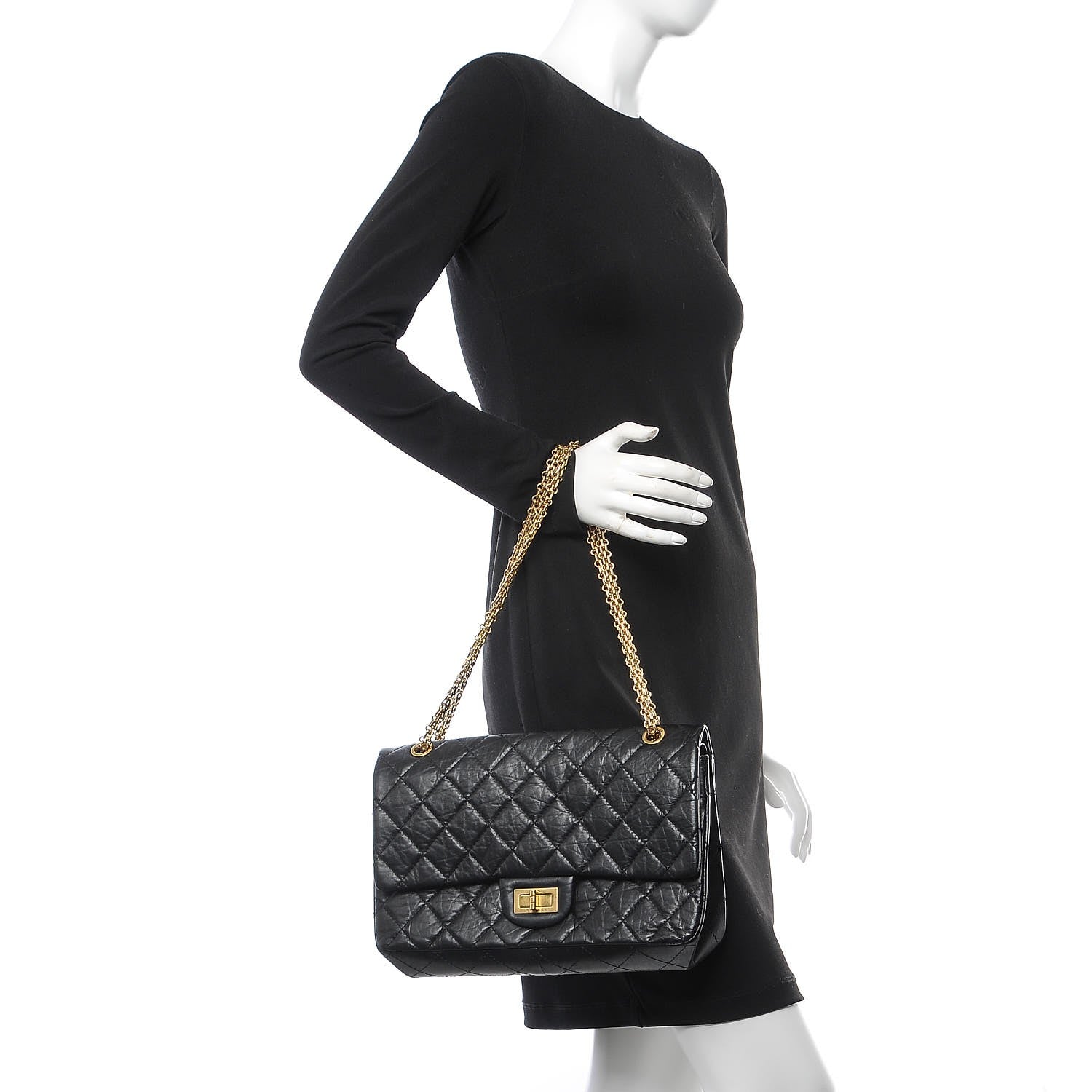 Chanel Aged Calfskin Quilted 2.55 Reissue 227 Flap Black 2 of 9