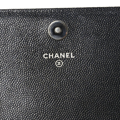 Chanel Caviar Quilted Square Wallet On Chain WOC Black 6 of 12