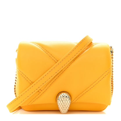 Bulgari Calfskin Serpenti Cabochon Micro Bag Yellow 1 of 10