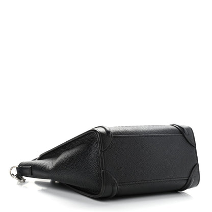 Celine Drummed Calfskin Nano Luggage Black 4 of 11