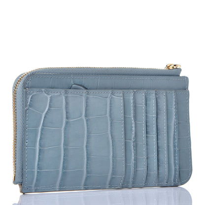 Chloe Crocodile Embossed Calfskin Medium Walden Purse Faded Blue 3 of 8