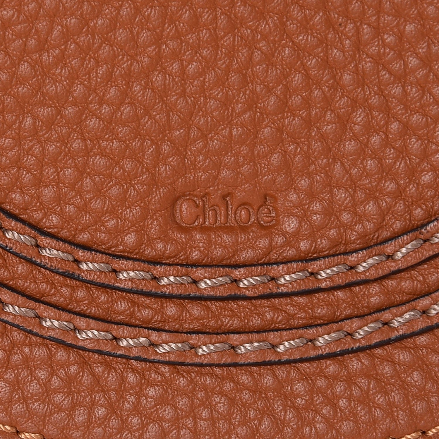 Chloe Calfskin Mini Marcie Round Crossbody Bag Tan 5 of 9