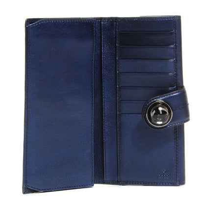 Gucci Metallic Leather Galaxy Continental Wallet Blue 5 of 8