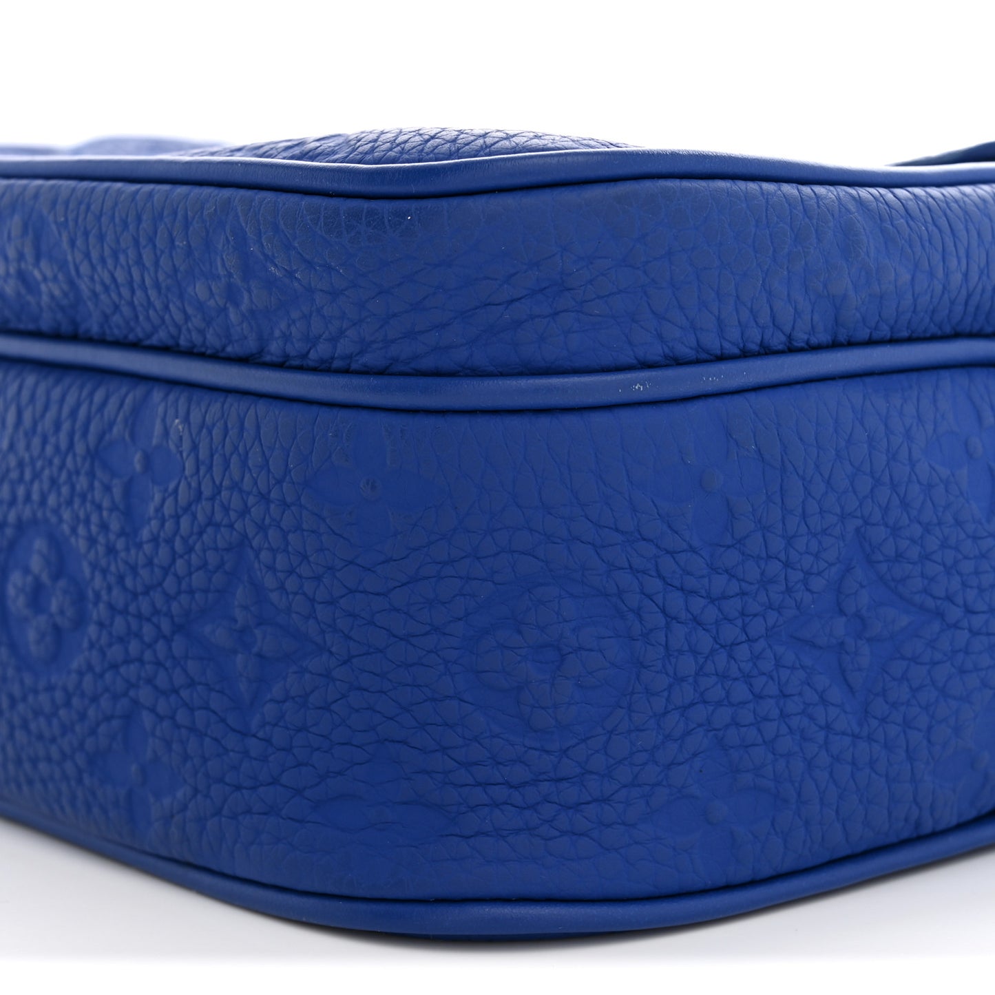 Taurillon Monogram S Lock Messenger Blue
