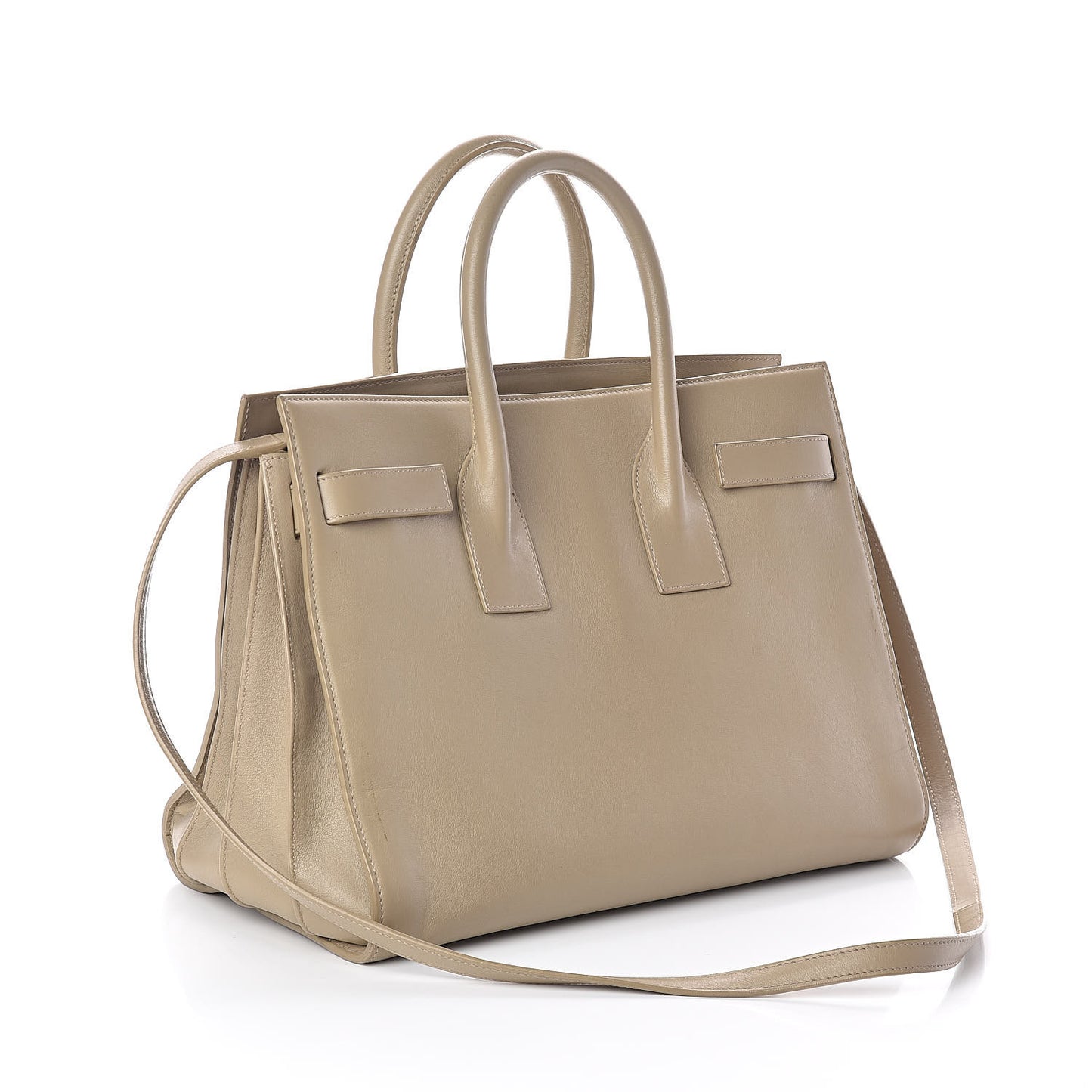 Grained Calfskin Small Sac De Jour Dark Beige