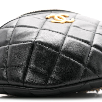 Chanel Lambskin Quilted Pillow Crush Belt Bag Black 8 of 9