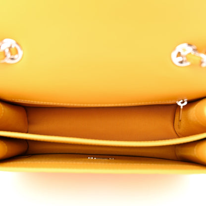 Chanel Caviar Quilted Small CC Box Top Flap Yellow 5 of 11