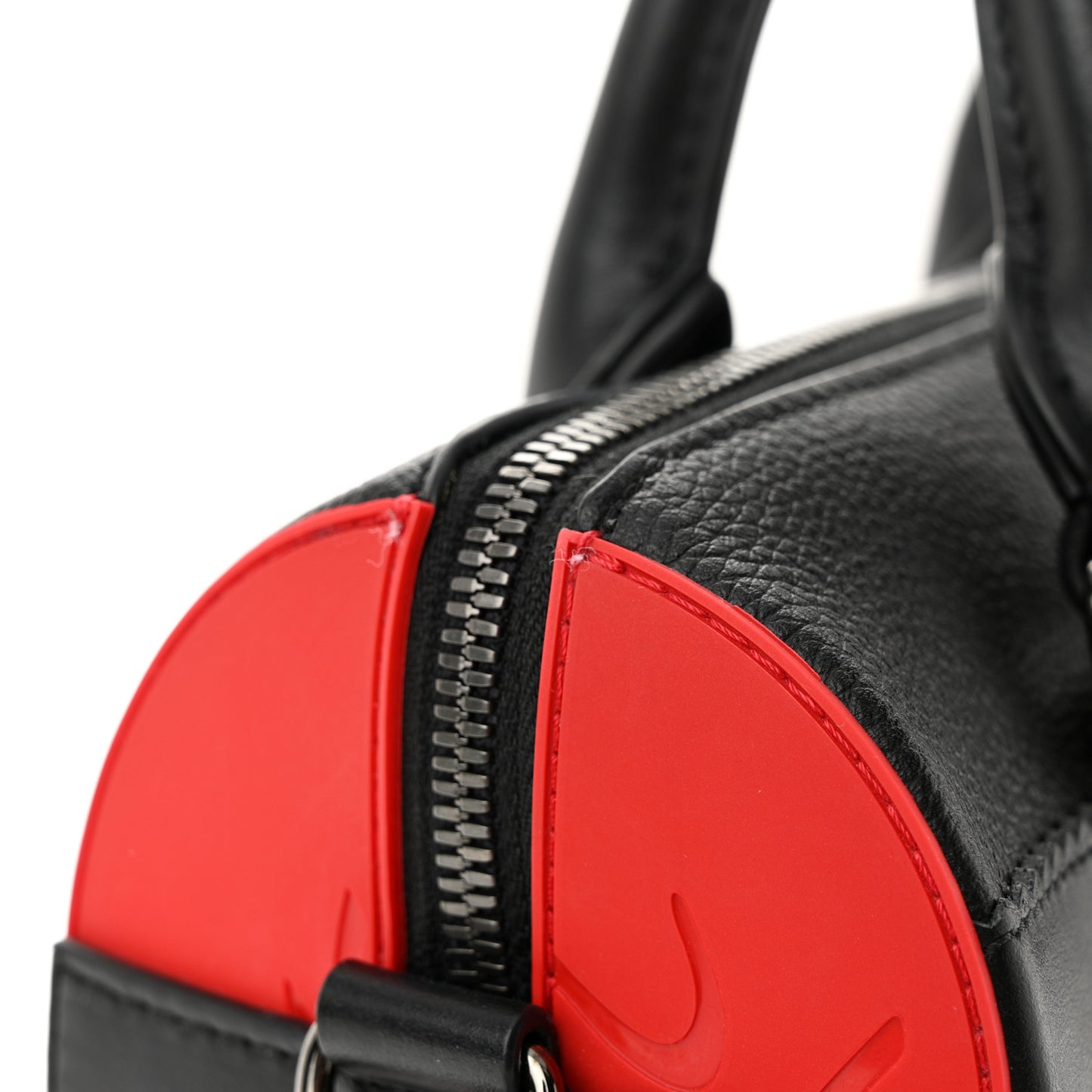 Grained Calfskin Rubber Ruisbuddy Small Duffle Black
