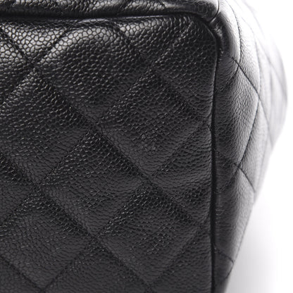 Chanel Grained Calfskin Quilted Medium CC Chain Bucket Drawstring Bag Black 12 of 13