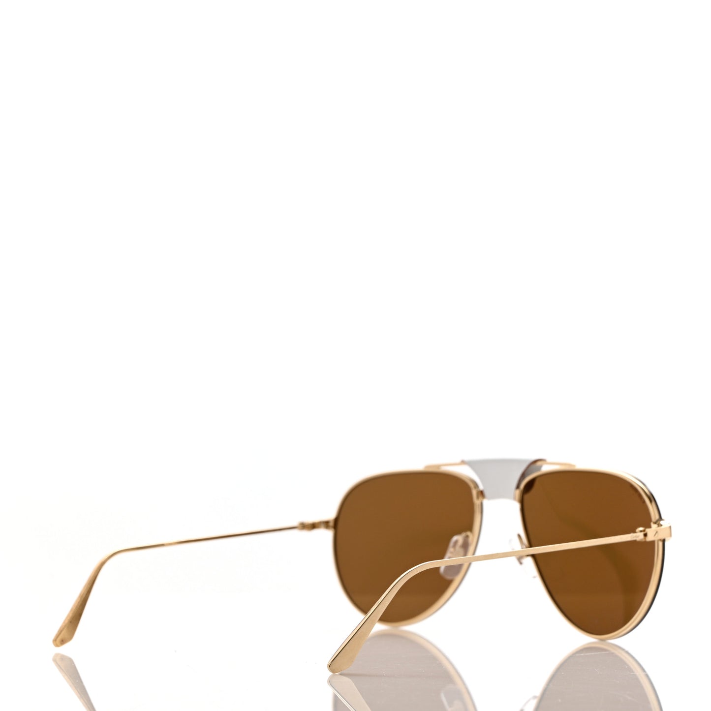 Santos de Cartier CT0166S Sunglasses Gold Brown