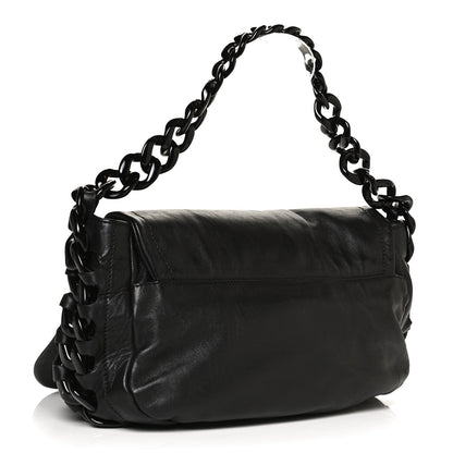 Chanel Calfskin Modern Chain Rhodoid Flap Black 3 of 9
