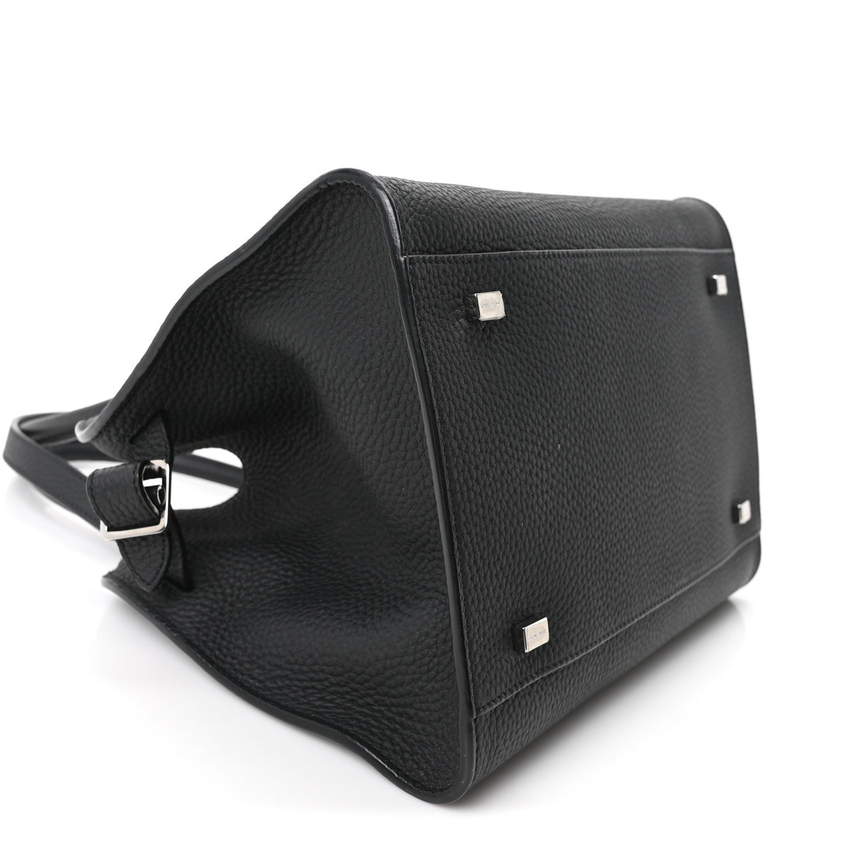 Grained Calfskin Soft Margaux 10 Bag Black