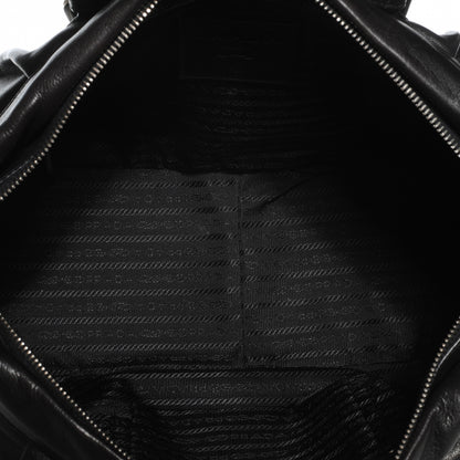 Prada Vitello Soft Shopping Satchel Black 6 of 8
